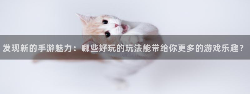 恒盛娱乐注册：发现新的手游魅力：哪些好玩的玩法能带给你更多的