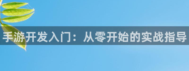恒盛娱乐官网：手游开发入门：从零开始的实战指导