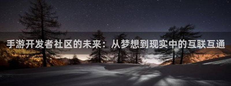 恒盛娱乐下载：手游开发者社区的未来：从梦想到现实中的互联互通